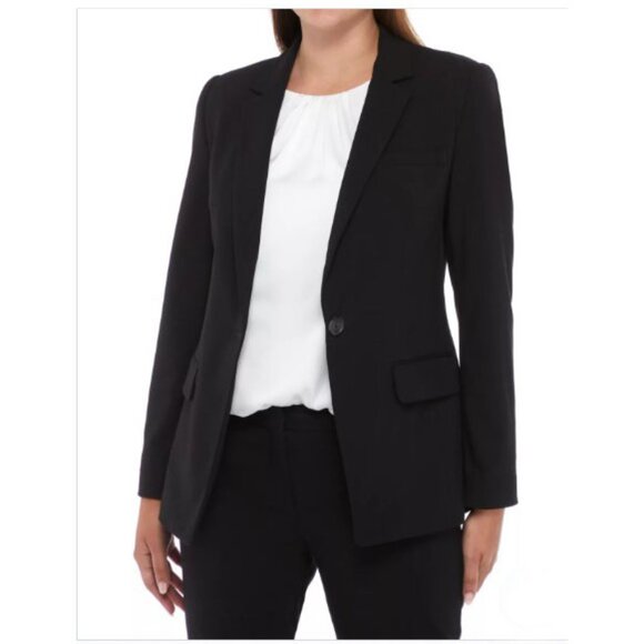 The Limited Jackets & Blazers - The Limited Women's One Button Patch Pocket Blazer Black Sz 18W NWT